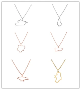

Outline Country Texas State Africa Israel Australia France Syria Ireland Jamaica Barbados Nigeria Puerto Rico World Map Necklace
