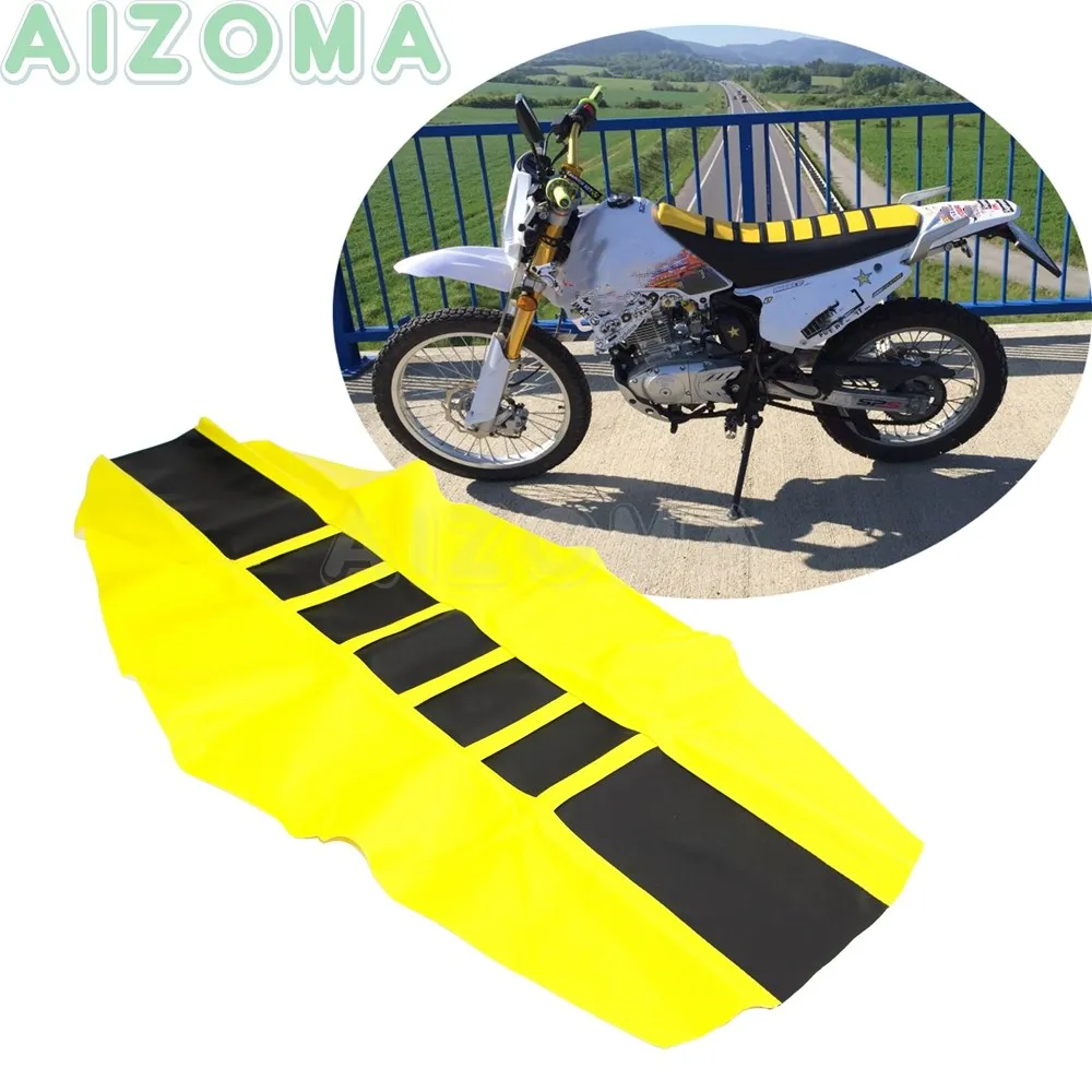 Dirt Racing Bike Yellow Soft Rubber Seat Covers For Yamaha Honda Suzuki