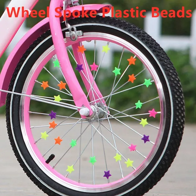 36PCS/Set New Bicycle Wheel Spoke Plastic Beads Multi Color Children Clips Decoration Bike Cycling Accessories Kids Gifts 2