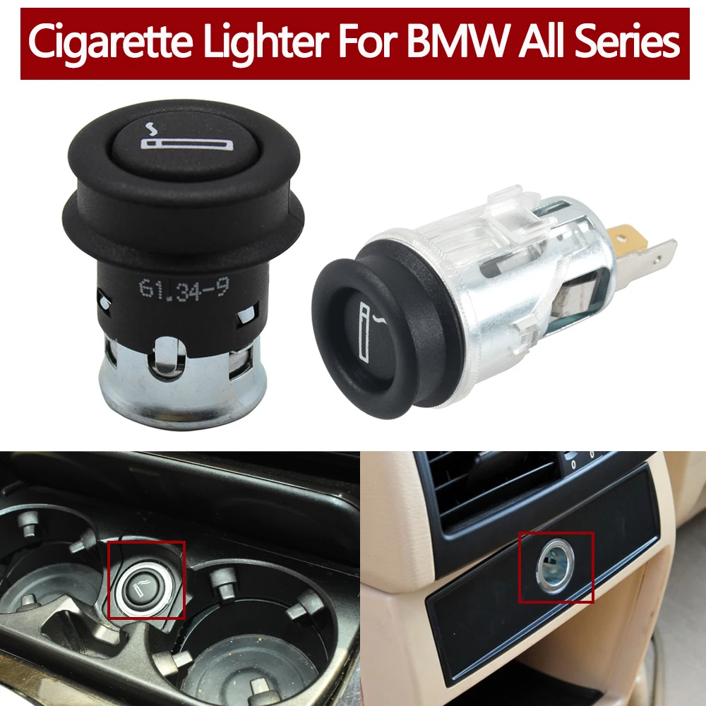 Presa Accendisigari Auto Ricambio 61349308246 In ABS Per BMW Serie 1 2 3 4 5 6 7 X3 X5 X6 Z3