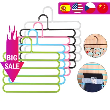 

Non-slip Multi-Functional Pants Trousers Rack Hanger Scarf Tie Belt Towel Holder Magic Clothes Storage Rack 1PC