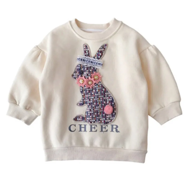 

Children Autumn Girls Long Sleeve Sweet Letter Round Neck Long Cute Dress