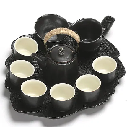 08 Style Creative Stoneware Tea set Japanese style Dry Foaming Table Complete set of Ceramic Kung Fu Tea set Pot tea Household Cup - Цвет: 08 Style