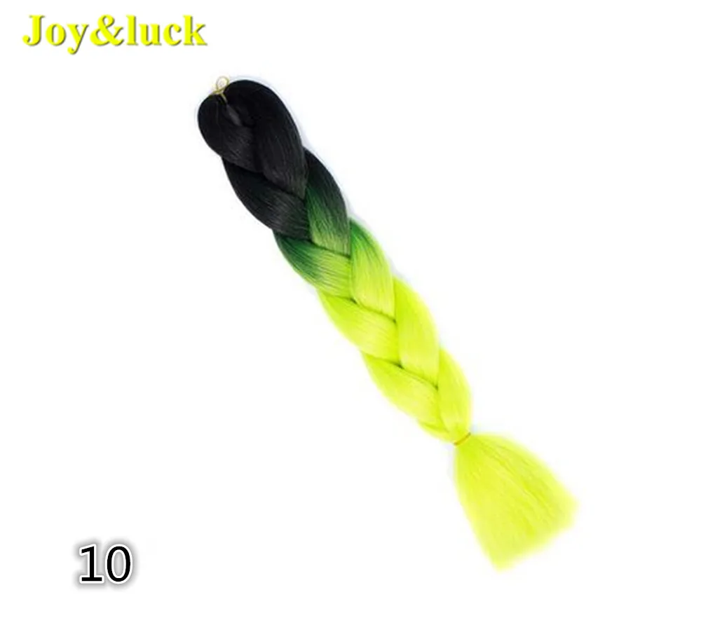 Joy&luck, синтетические косички, наращивание волос, огромные косички, вязанные крючком, косички, волосы, Омбре, розовый, голубой, серый цвет - Цвет: 10