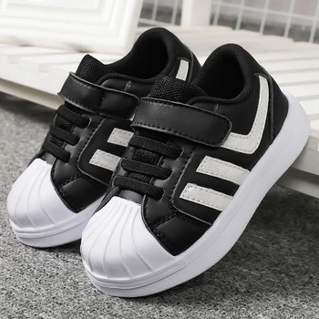 

Hot Sale Boy Kid Sneakers Anti Slip Walking Shoes Kids Comfortable Boy Luxury Brand Shoes Good Quality Walking Shoes Kid White