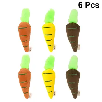 

6pcs Pet Toy Colorful Funny Educational Adorable Creative Pet Supplies Fruit Toy Dog Doll Sound Toy