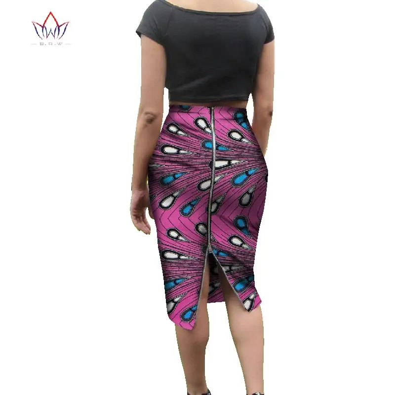 Африканская восковая юбка с принтом для Женщин Дашики Базен Riche размера плюс женская юбка африканская женская одежда юбки-карандаш WY1626