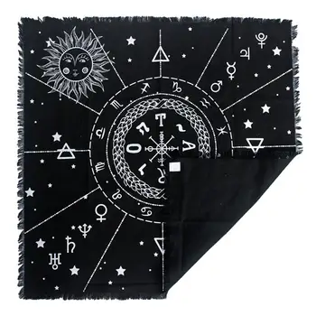 

Altar Tarot Cloth Tarot Cotton Tablecloth With Tassels For Tarot Enthusiasts Magicians And Daily Household Use 60*60CM