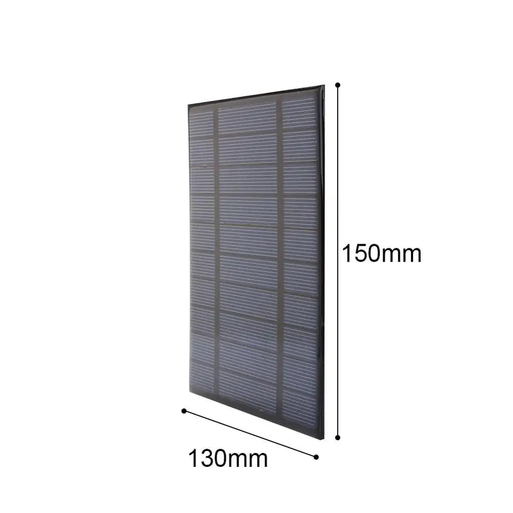 Frosted Glass Plate Solar Panel USB Interface Travel Outdoor 5V 2.5W Mini Battery Polysilicon Small Power System Phone Charger