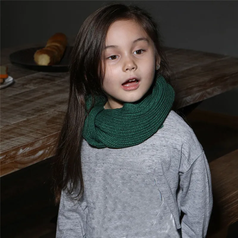 baby scarf Cute Boys Girls Baby Kid Fashion Knitted Scarf Autumn Winter Warm Solid Scarf #4S12 (20)