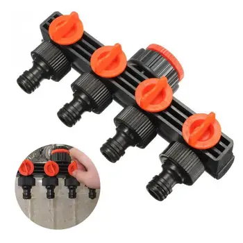 

4-way Crane Control Valve Drip irrigation Garden Tap Splitter Irrigation Faucet Adapter Cranes 1/2", 3/4",1" thread Connector