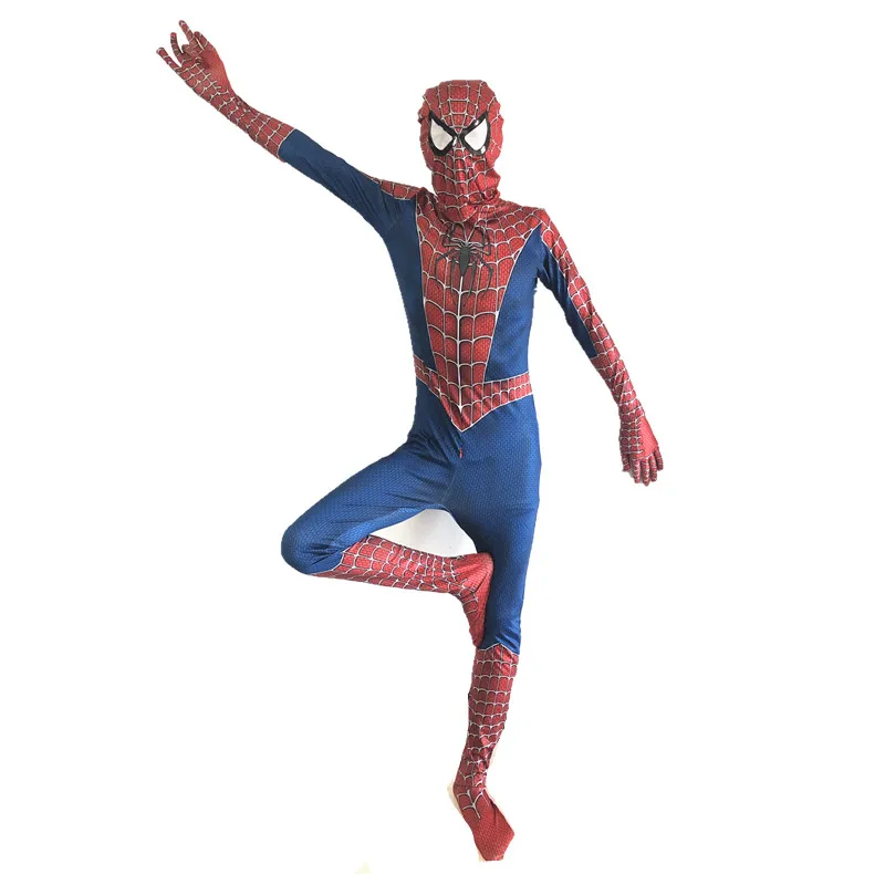 Высокое качество 3D raimi костюм Человека-паука Хеллоуин вечеринка в честь Дня Рождения спандекс костюм Косплэй Железный Человек-паук «мстители», детские костюмы