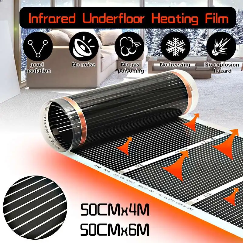 Ac 220v Underfloor Infrared Heater Electric Floor Heating Film