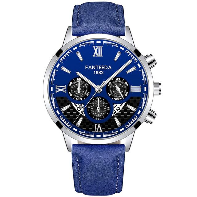 Creative Men Date Alloy Case Synthetic Leather Analog Quartz Sport Watch Male Clock Top Brand Luxury Relogio Masculino