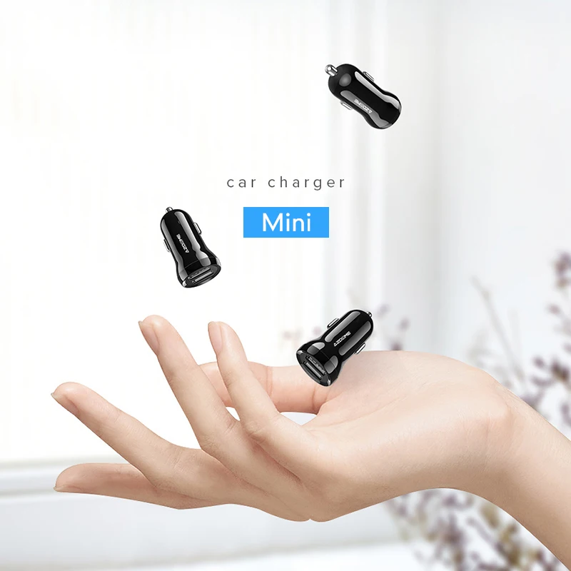 

AZDOME 4.8A Fast Charger Car-Charger Adapter for iPhone X/8/8 Plus Car Charger Dual USB For Mobile Phone Tablet