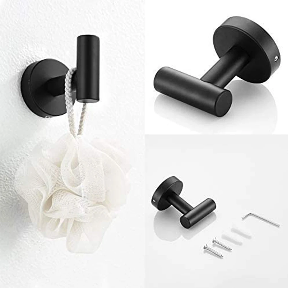 Bathroom Accessories Sets Wall Mount Towel Holder Ring Stainless Steel Toilet Paper Roll Holder