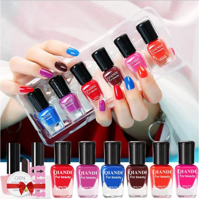 

Hot Sales 10 Colors Peel-off Nail Polish Set 5ml 6 bottles Nail Art Latex Cuticle Guard Easy to Dry Manicure Nail Art Latex
