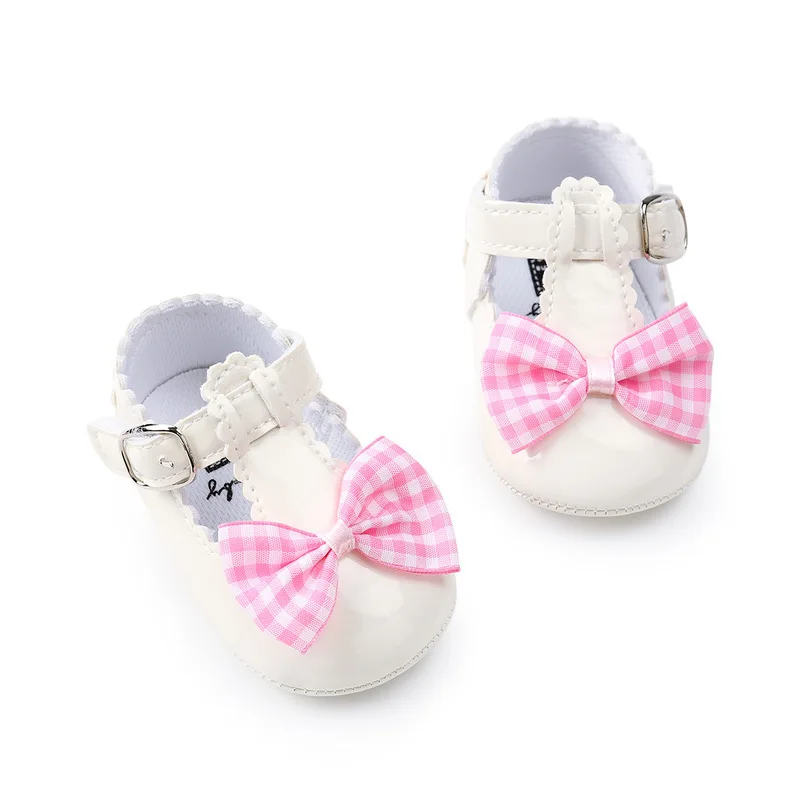 Infant Baby Girl Shoes Spring Summer PU Bling Shining Bowknot Anti-Slip Cotton Sole First Walker Newborn Toddler Shoes Girl images - 6