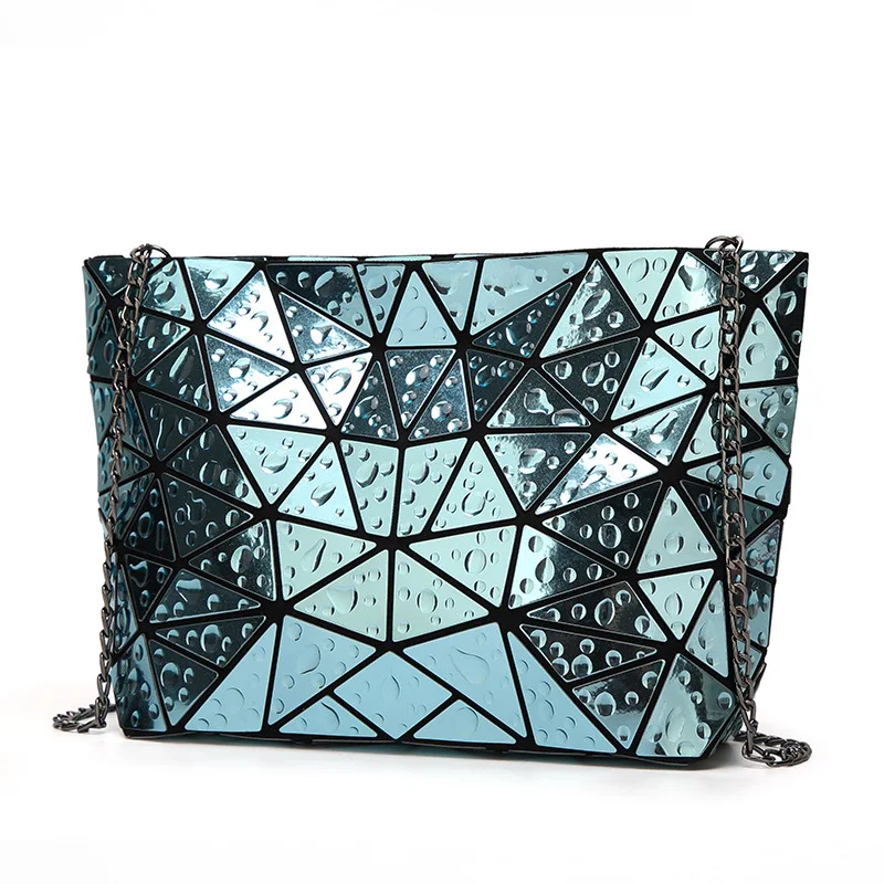 

Geometry Quilted Women's 2019 Spring And Summer New Style Chaos Triangular Water Droplet Shoulder Oblique Women's Small Bag