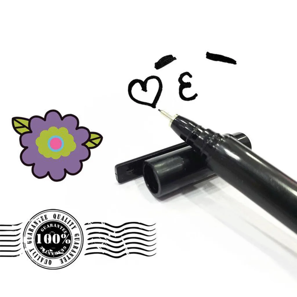 Nail Art Graffiti Pen 1 шт черный УФ-гель для дизайна ногтей лак дизайн точечный рисунок детализация ручки кисти Прямая поставка