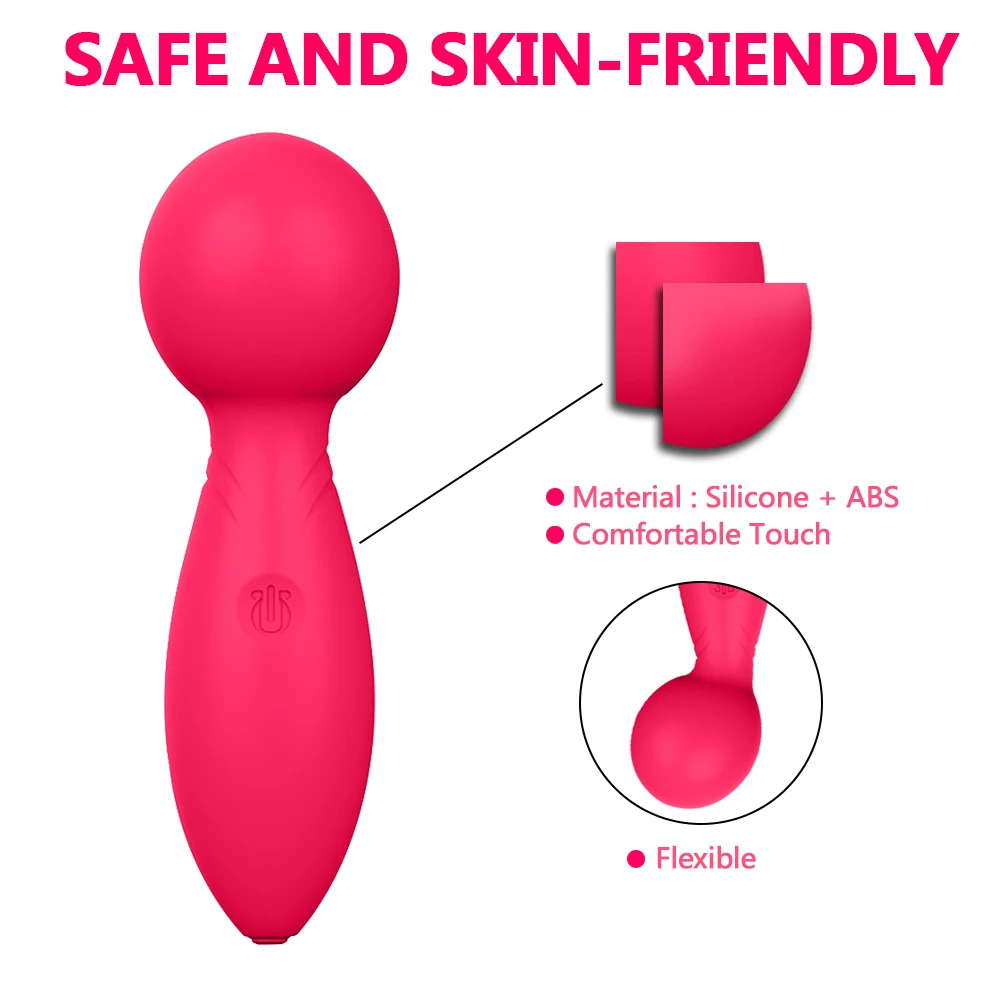 10 Speed Mini Powerful Dildo AV Vibrator for Women Clitoris Stimulator Magic Wand G-spot Massager S_voghion.com