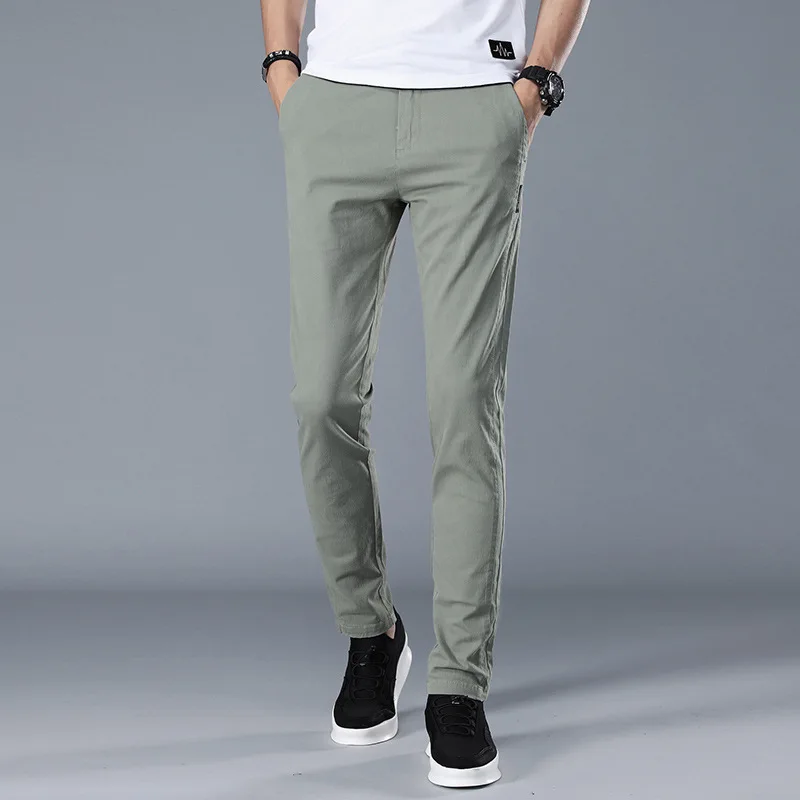 Merk Heren Broek 2020 Nieuwe Lente Zomer Mode Dunne Broek Voor Mannen Lange  Rechte Business Casual Broek Mannen|Skinny Pants| - AliExpress