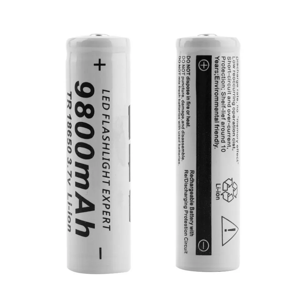 

2/4/6/8/10 Gray CN 18650 9800mAh Lithium Rechargeable Battery For Flashlight 18650 torch batteries