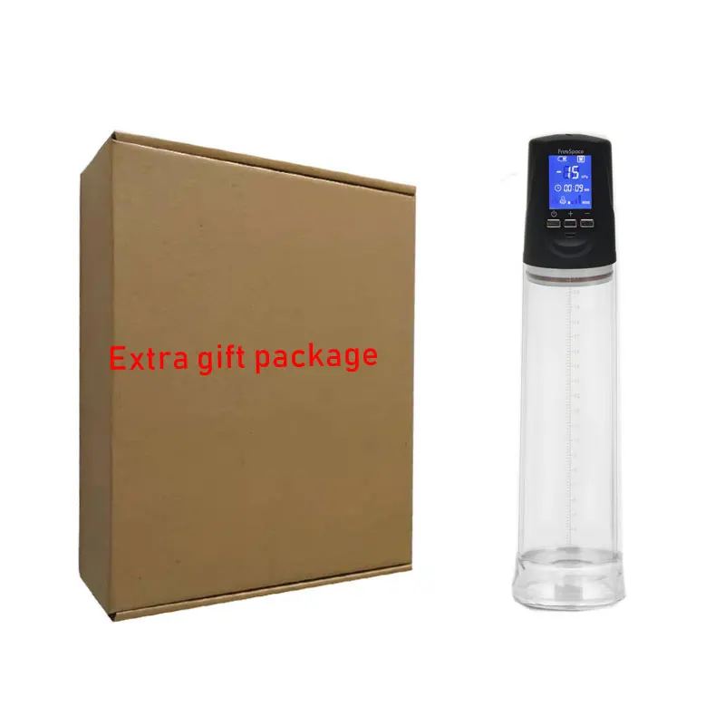 Black Gift package Большой экран с цифровым дисплеем Электрический для начинающих мужчин член вакуумная эрекция вспомогательное устройство мужской член Насос Увеличитель для мужчин t - Цвет: Black Gift package