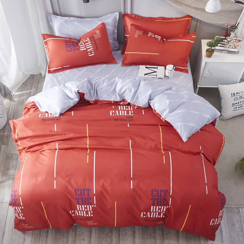 High Quality 4pcs Bedding Sets King Queen Twin Full Sizes Bedding Sets Quilt Duvet Cover Bed Sheet with Pillowcases for Bedroom