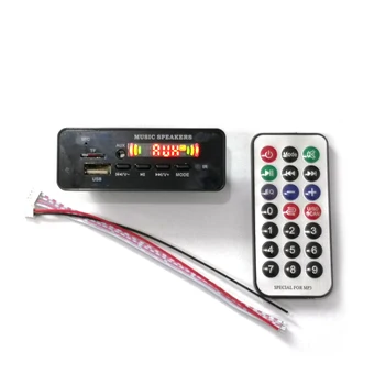 

MP3 Decoder Board DC 12V Audio Module USB TF FM Radio AUX MP3 Player Hands-Free For Car Support Recording Bluetooth 5.0 Car Kit