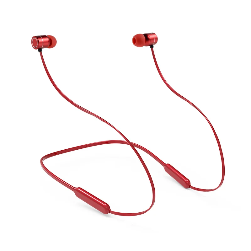 Спортивная bluetooth-гарнитура с креплением на шею, наушники-вкладыши с шумоподавлением CVC, беспроводные наушники для бега с подвеской на шее, водонепроницаемые наушники красного цвета Apt-X - Цвет: red