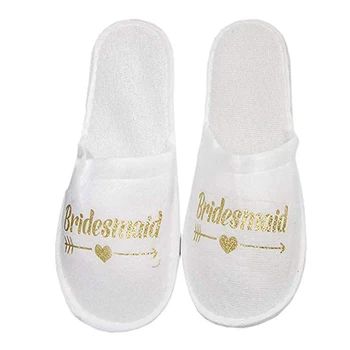 

Party Slippers Portable Breathable Universal Multipurpose Disposable Spa Easy Matching White Hotel Hot Stamping Travel Soft