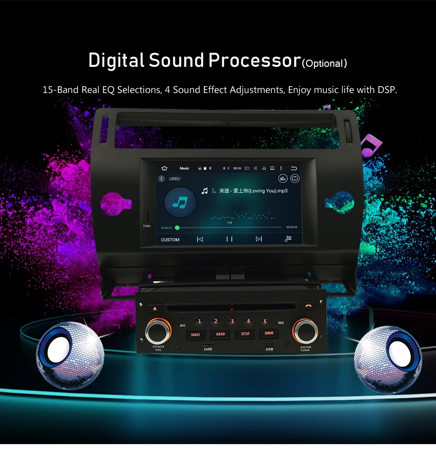 Perfect 7" Android 9.0 Car Radio GPS Navigation Multimedia Stereo Headunit For Citroen C4 C-Triomphe C-Quatre 2004-2009 Auto DVD Player 10