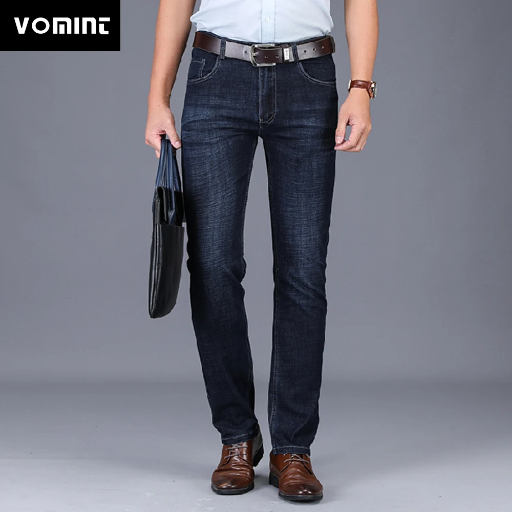 

VOMINT Jeans Men Clothes Modis Homme Pants Brand Mens Jean Smart Casual Denim Man Slim Fit Blue Black Stretch Regular Pantalon
