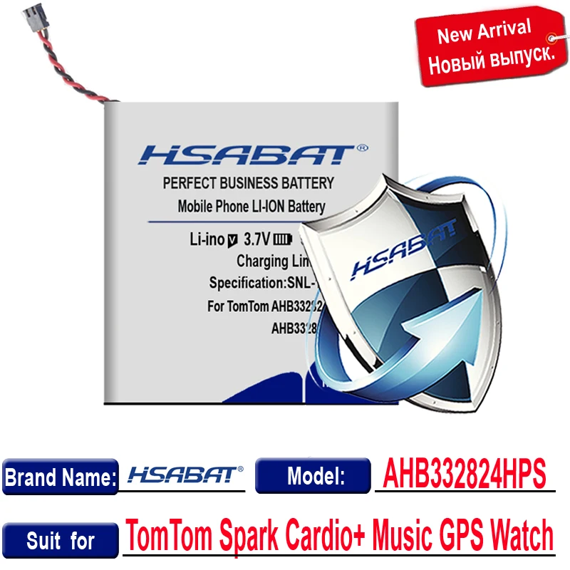 Топ бренд Новинка 350 мАч AHB332824HPS батарея для TomTom Spark кардио+ Музыка gps часы батареи+ Бесплатный gfit