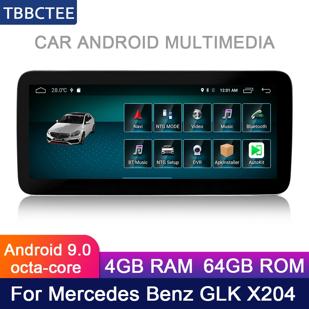 Clearance 10.25 inch 4G 64G Android For Mecerdes Benz MB GLK X204 2008~2012 NTG Car Radio Screen GPS Navigation Bluetooth WiFi Navi 1