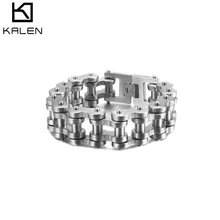 Панк 316, нержавеющая сталь, велосипедная цепь, браслеты для мужчин, хип-хоп, тяжелая, массивная, велосипедная цепь, Armbanden, мужская, Байкерская, ювелирная