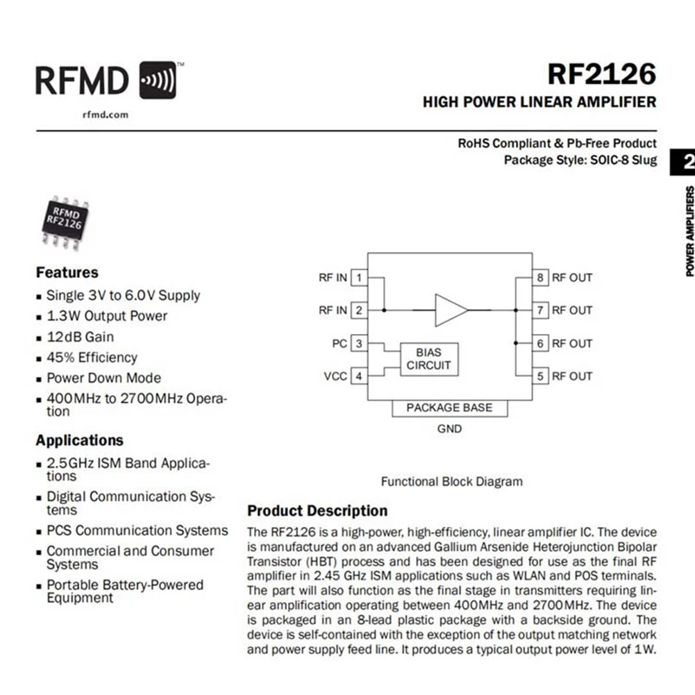 Wifi Bluetooth RF усилитель мощности печатная плата Универсальный сигнал приема стабильный 2,45 ГГц широкополосный домашний аудио FM Быстрый 400-2700 МГц