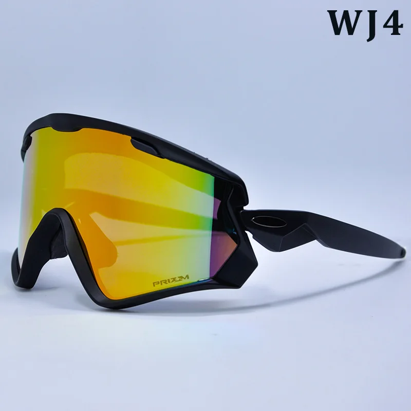 Покрытые полное зеркало велосипедные солнцезащитные очки для мужчин очки для спорта велосипедные очки велосипед велосипедные очки UV400 3 объектива - Цвет: WJ4