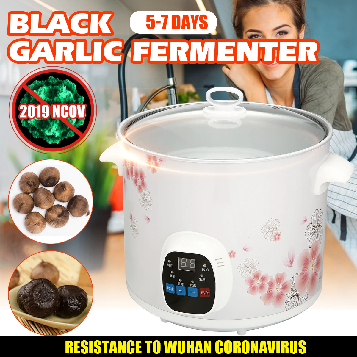 

Garlic Fermenter Black Garlic Ferment Box Smart Fermentation Machine Capacity Black Intelligent Control Garlics Maker 6L Large
