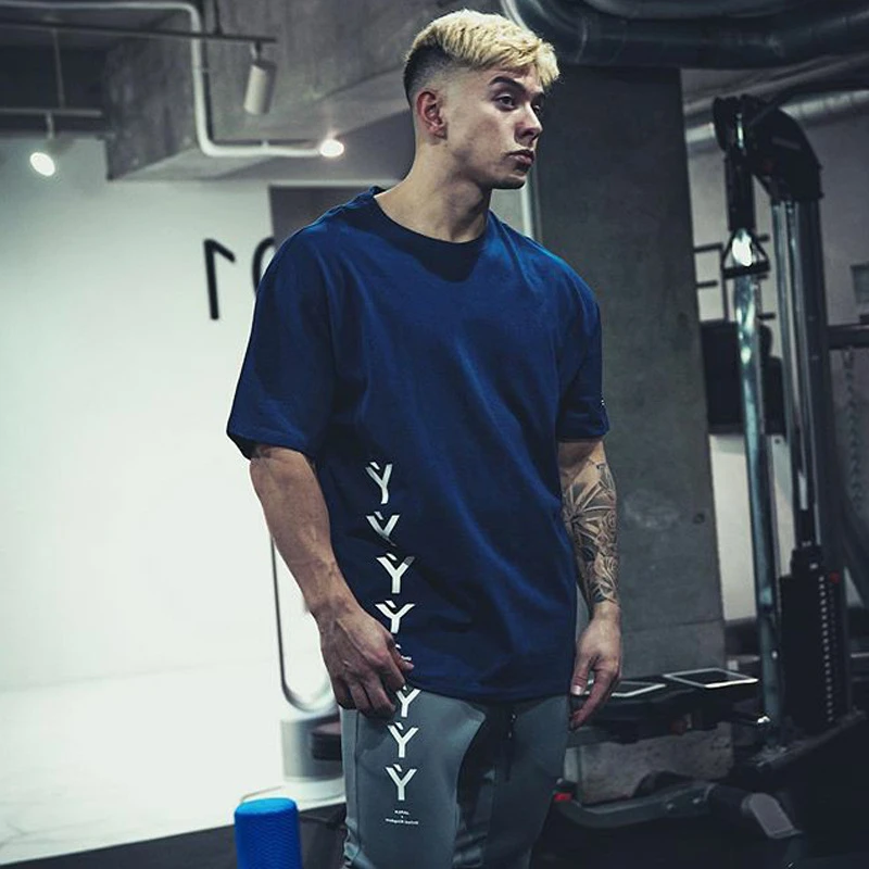 Япония и Великобритания LYFT2020 новая хлопковая футболка для мужчин дышащая Gyms
