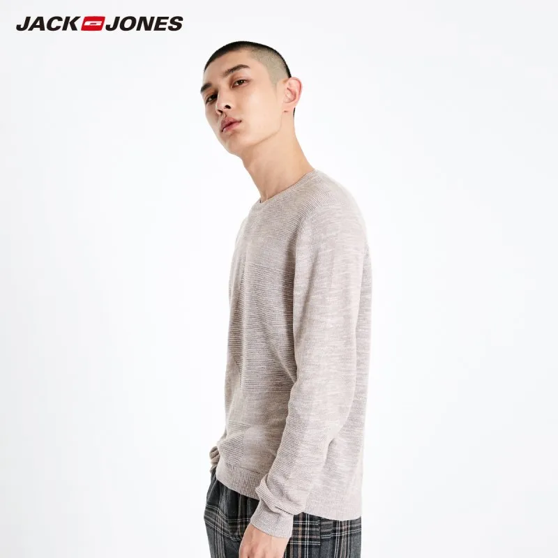 JackJones Мужской базовый стиль сплошной цвет свитер трикотаж 219124520