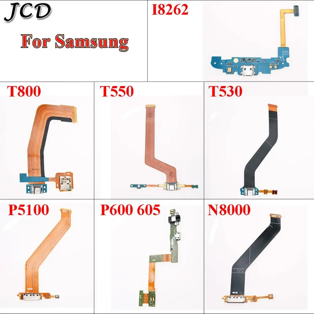 JCD для Samsung Galaxy планшет I8262 T800 T500 T530 P5100 P600 605 N8000 USB разъем микрофонный порт Зарядное устройство Док-станция гибкий кабель