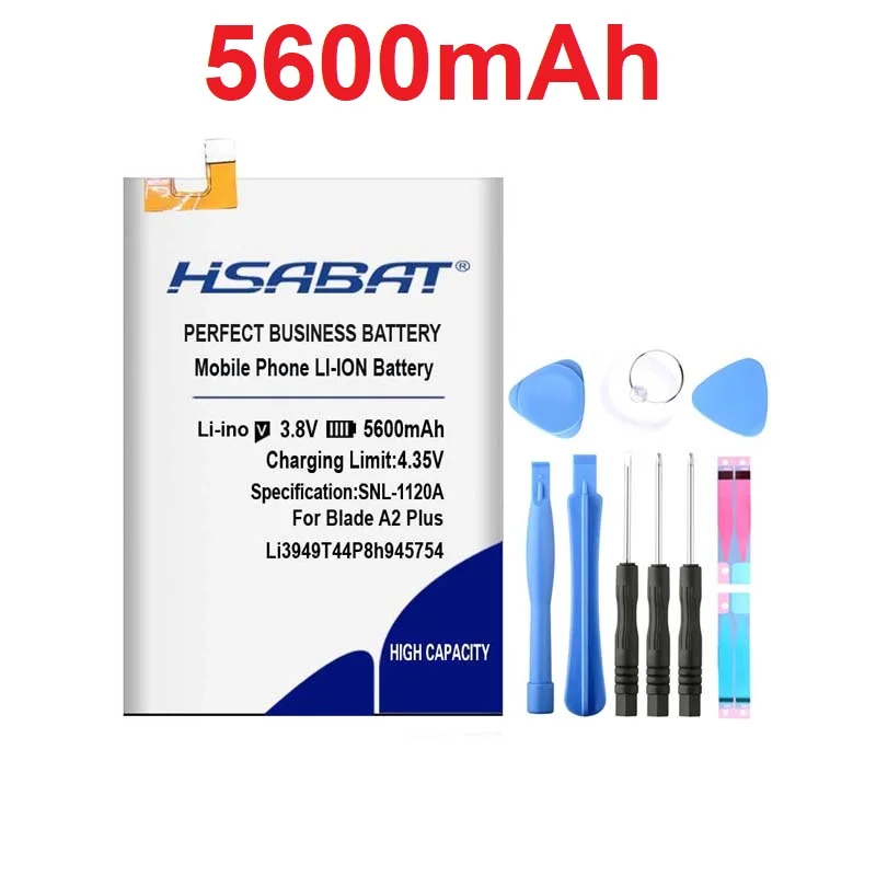 Аккумулятор HSABAT 5600mAh Li3949T44P8h945754 для zte Blade A2 Plus BV0730 A2Plus для zte Blade A610 Plus