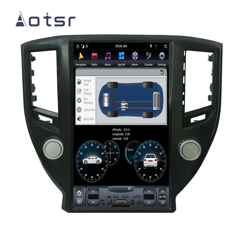 AOTSR 13,6 дюймов Android 8,1 Tesla стиль HD экран Автомобильный gps-навигатор для TOYOTA CROWN 14th головное устройство мультимедийный плеер