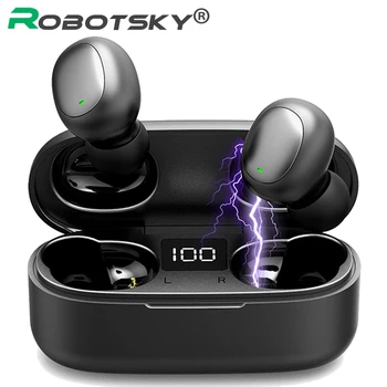 

TWS Z369 Bluetooth Earphones V5.0 Wireless HIFI Stereo Headsets LED Power Display IPX5 Waterproof Sport Headphones for Phones