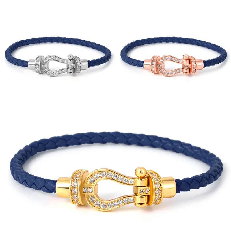 Hangke1989 браслеты bijoux femme homme Lovers брендовые ювелирные изделия браслет для женщин и мужчин из натуральной кожи и кристалл браслет