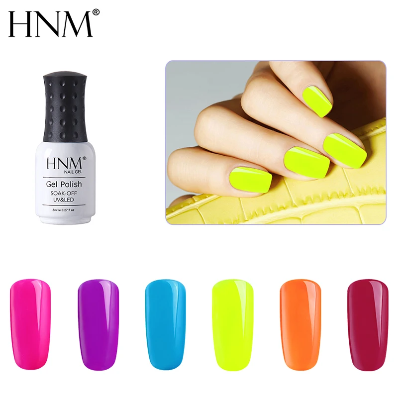 HNM Fluorescence Color Gel Nail Polish UV Nail Polishs Nail Art