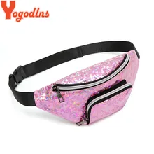 Yogodlns Мода поясная Женская поясная сумка нейтральные уличные спортивные лазерные пляжные сумки-мессенджеры дорожные нагрудные сумки bananos mujer