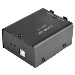 Регулятор сценического освещения декодер модуль Черный мини USB к DMX512 512-канальный аксессуары светодиодный свет CD компьютерный конвертер